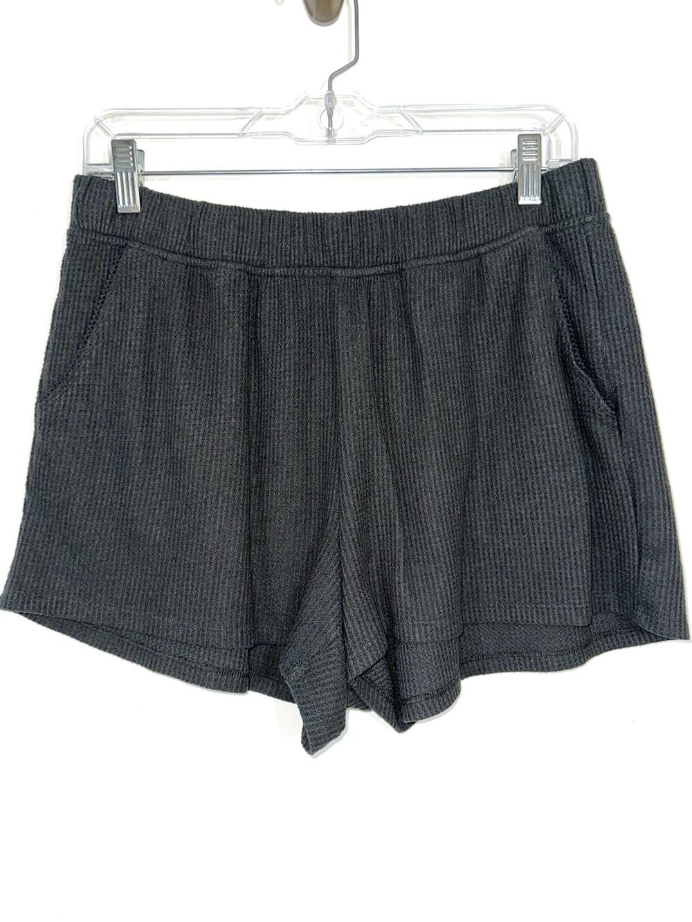 Aerie Dark Grey Waffle Knit Soft Lounge 2.5" Sleep Short Size M